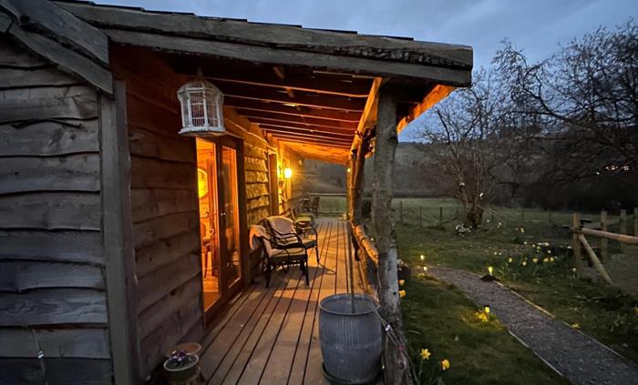 Porch at dusk